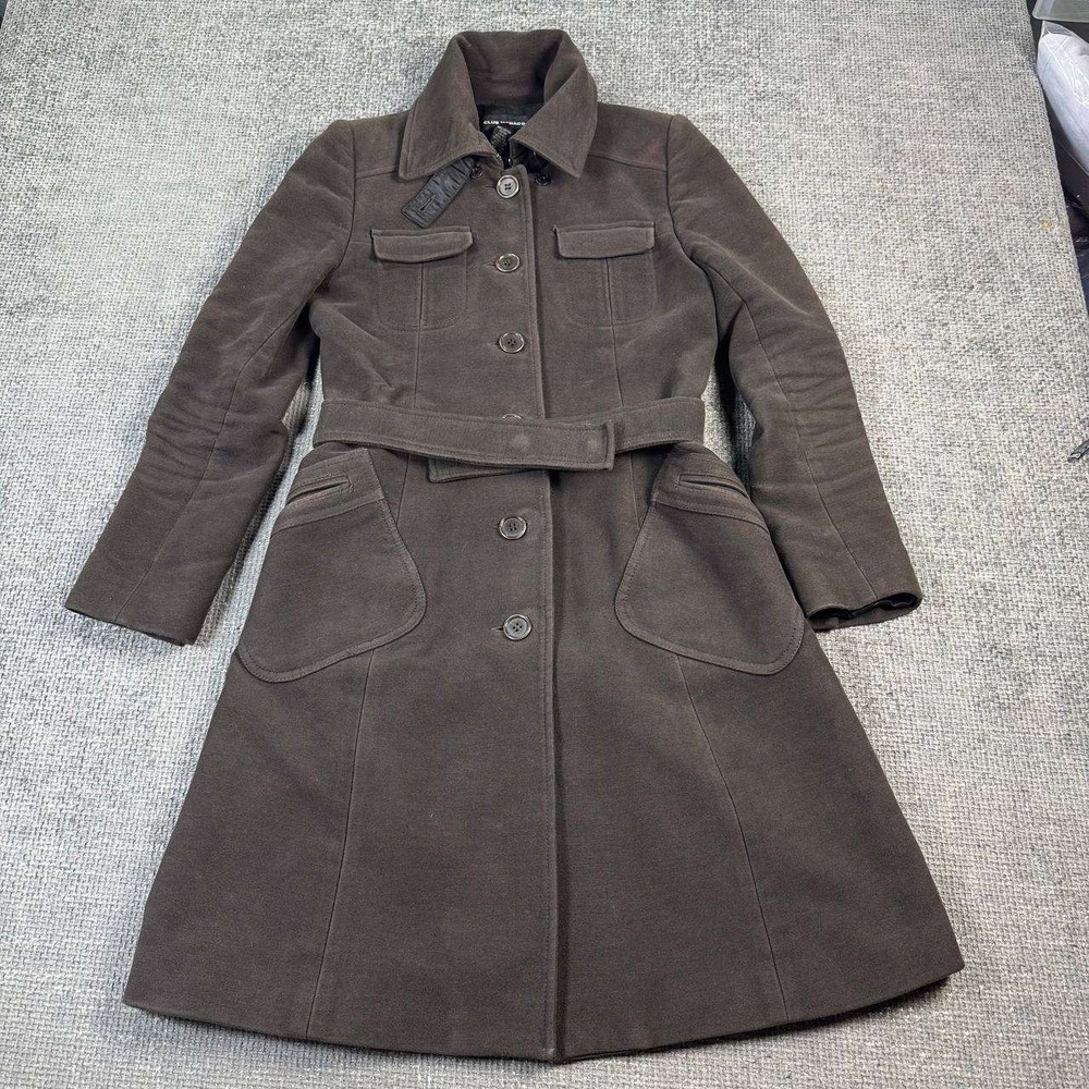 Club Monaco vintage Trench Coat Womens Medium Brown Belted Utility Jacket Canada